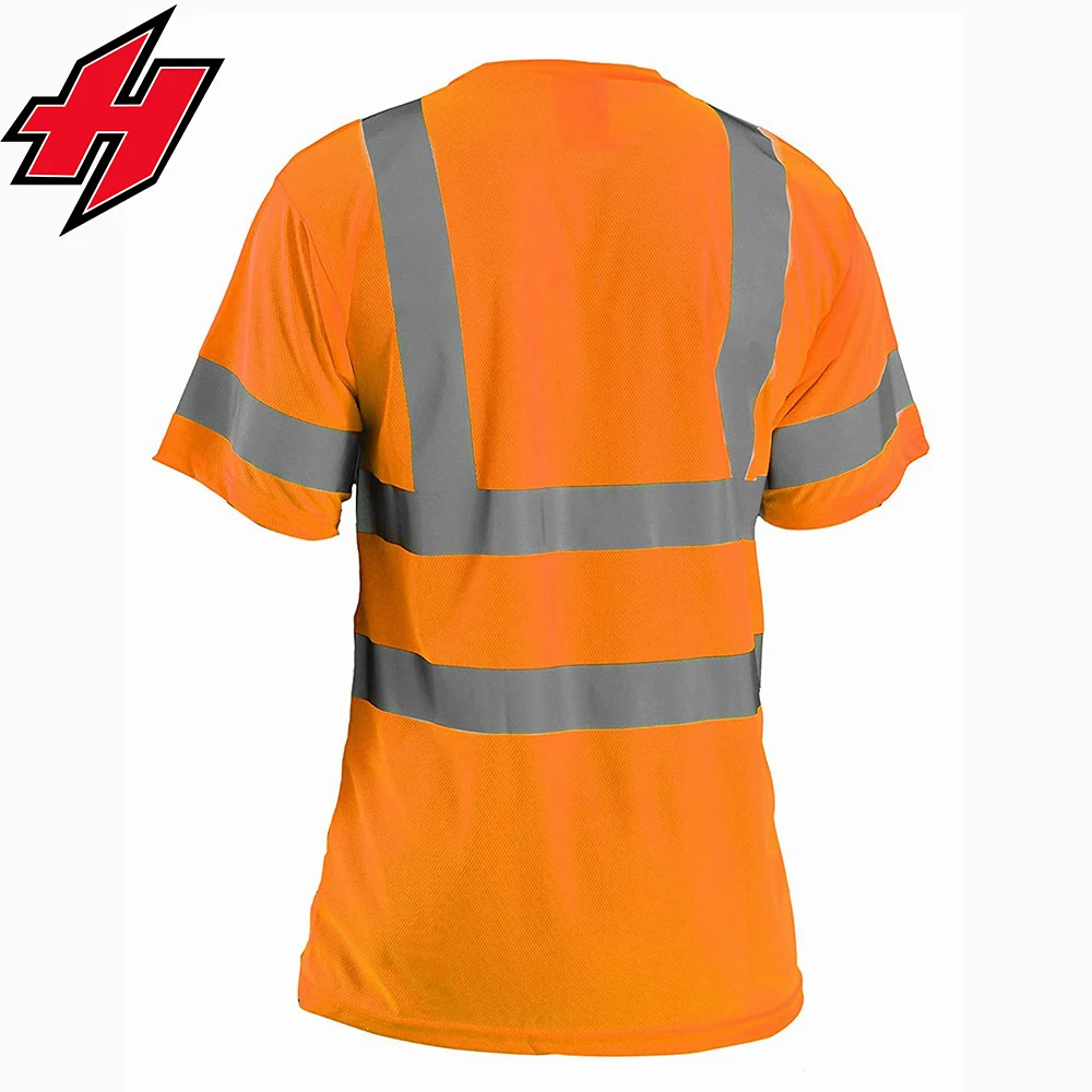 High Visibility Cotton Hi Vis Work Shirts with Custom Logo | Reflective ...