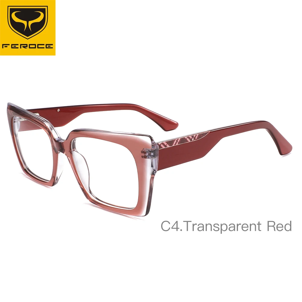 FEROCE Jelly Rectangular Acetate Eyewear Frame Optical Wholesale Eyeglasses New Spectacles Design Frames