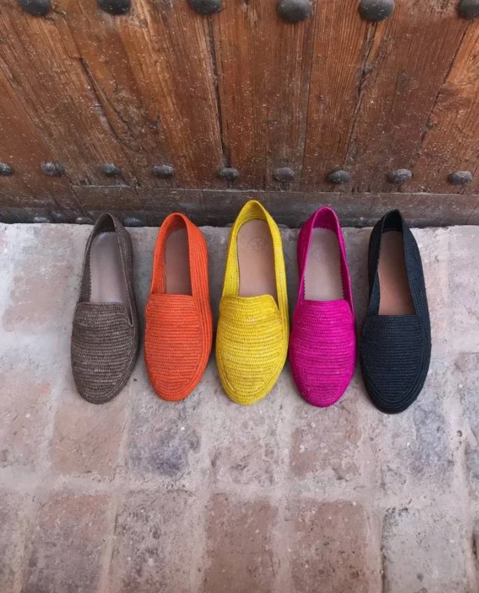 Vegan Raffia Women Shoes Moroccan 
