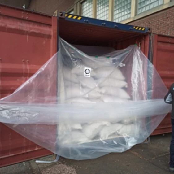20ft Dry Bulk Shipping Container Liners Polyethylene Container Liner Transparent Plastic Bag