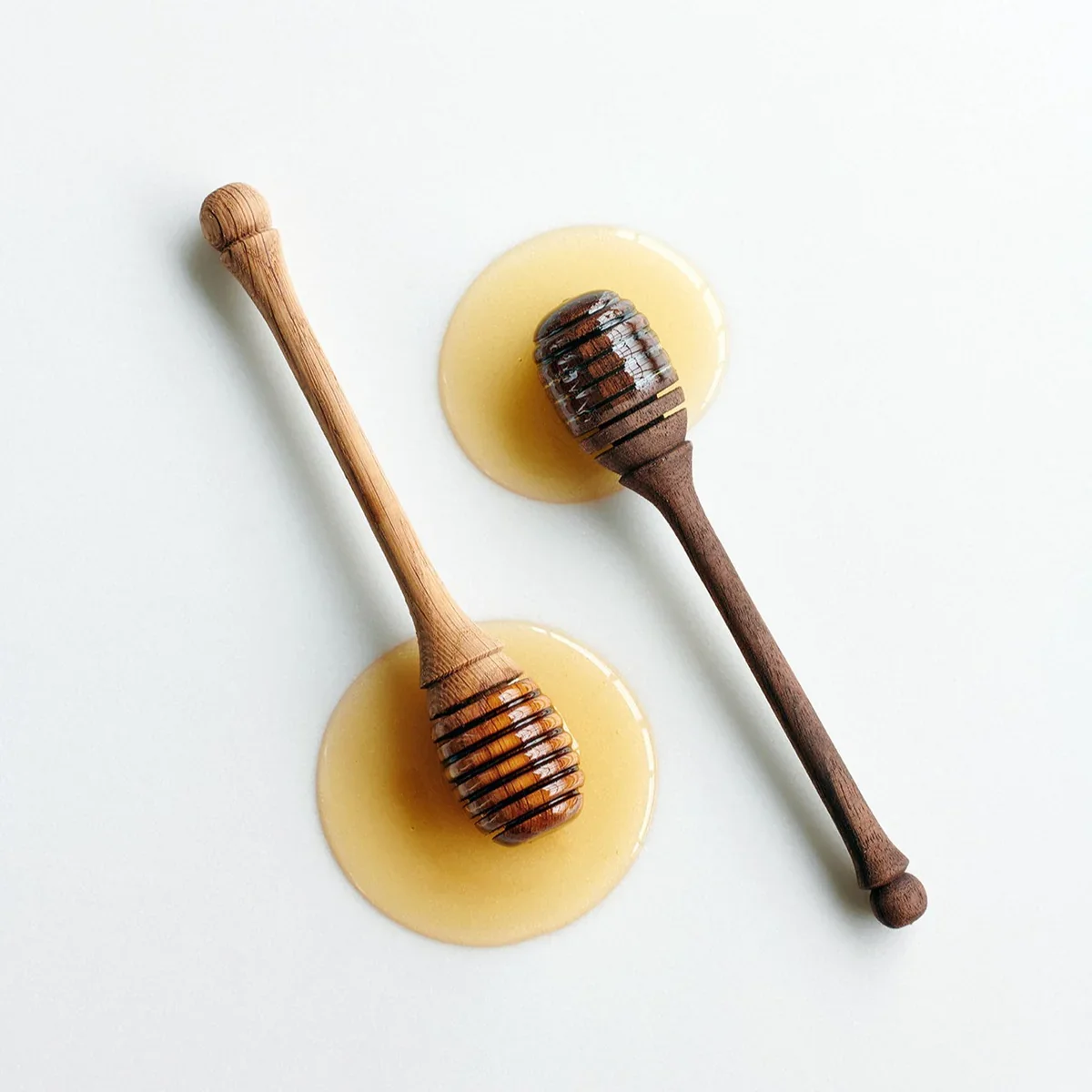 Natural Wood Honey Dipper Wooden Honey Mixing Stirrer Dipper Sticks Honey Spoon At Low Cost High