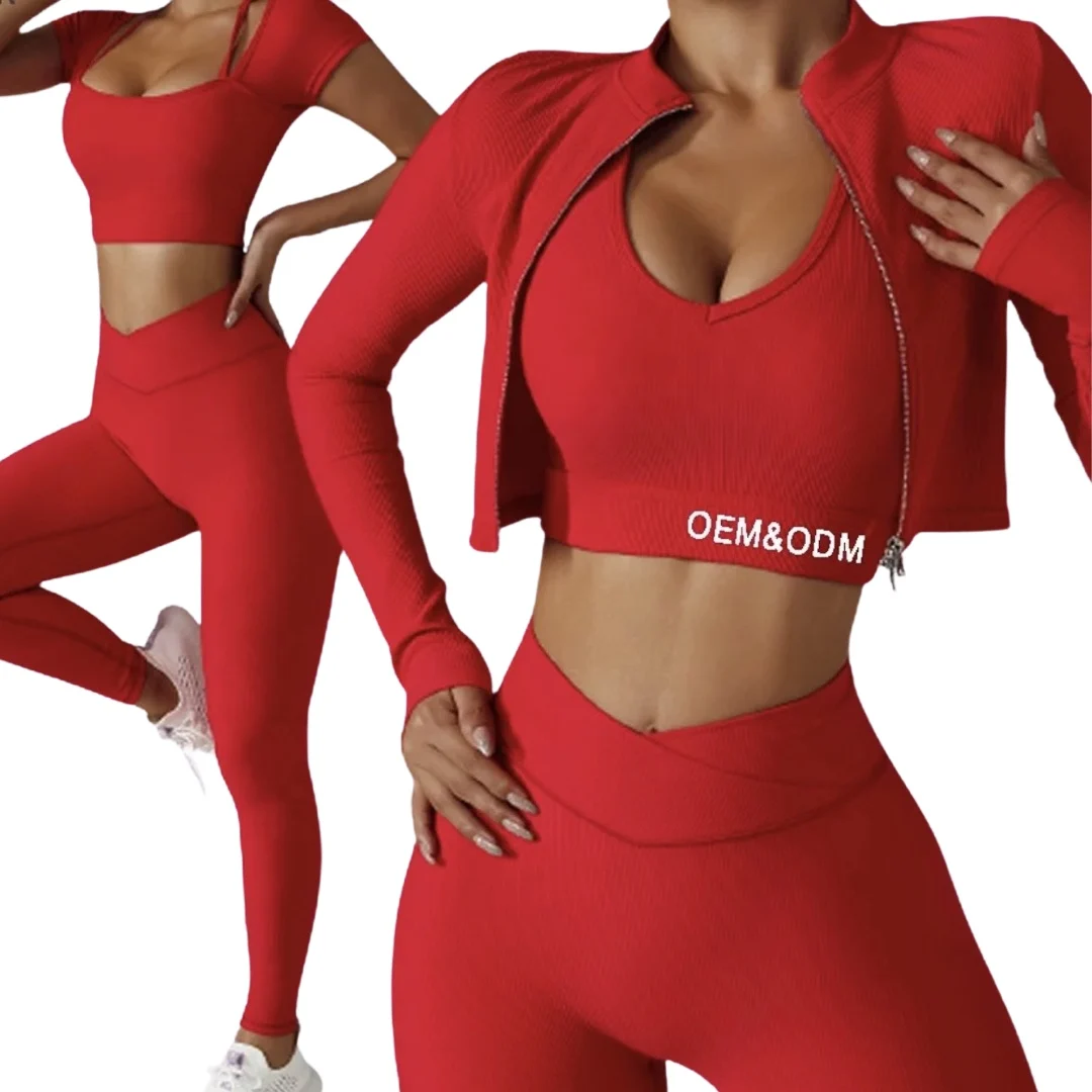 2022 Seamless Activewear Ribbed Yoga Suitworkout Gym Fitness Sets Buy Gym Fitness Sets