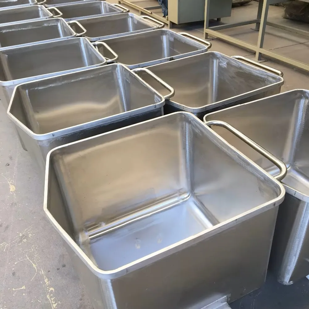 Hygienic and durable stainless steel meat transport truck for slaughterhouses and industrial food production