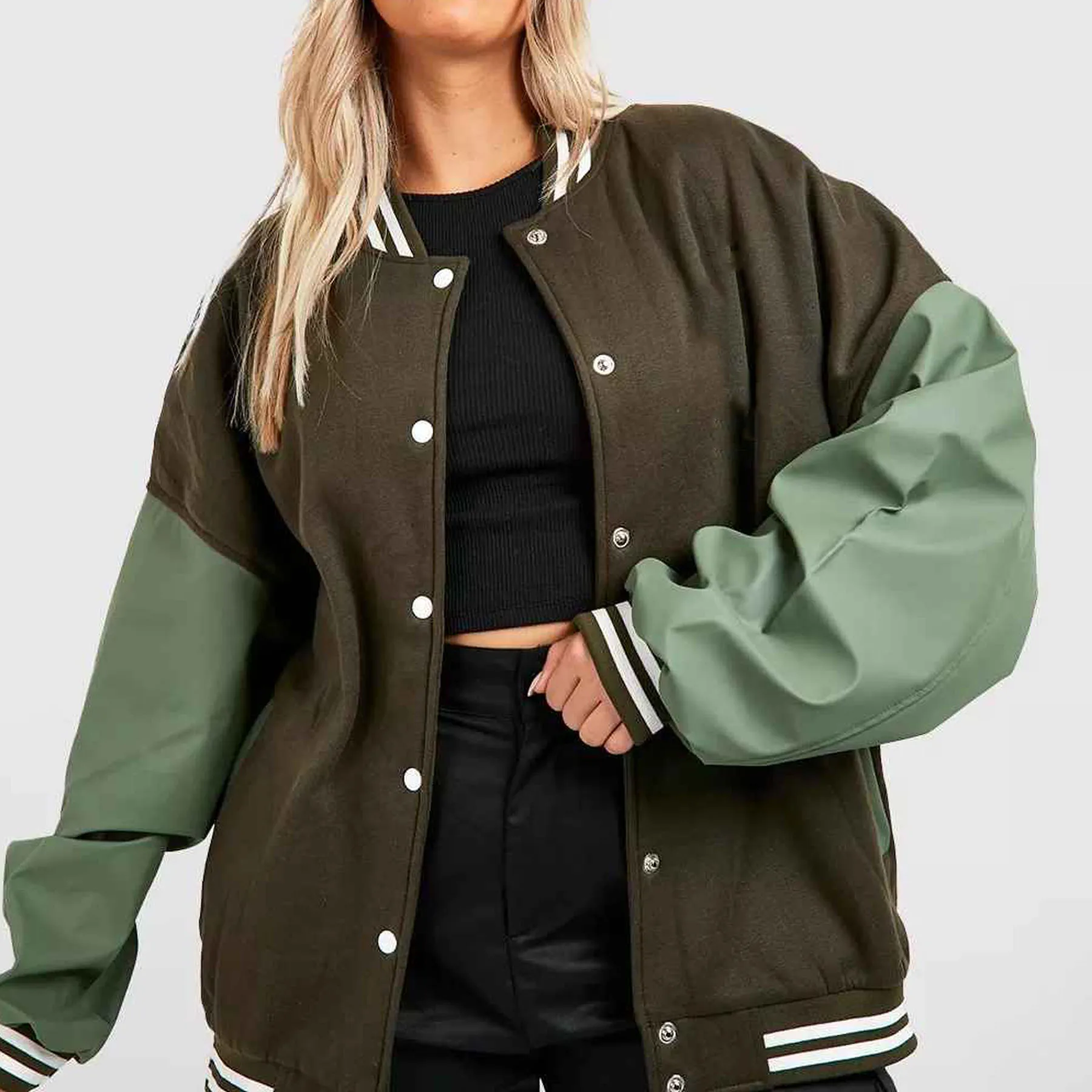 Customized Wool Body Leather Sleeves Varsity Jackets Baseball Letterman Varsity Jackets Best For