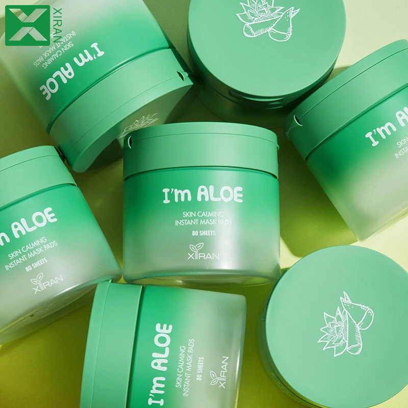 80 Pads Aloe Calming Face Toner Pads Helps Skin Soothe Mild Exfoliating