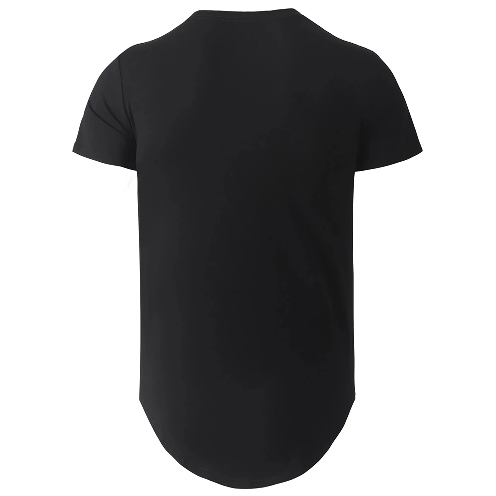 Hiphop High Low Curve Hem Short Sleeve Tshirts Good Quality Top