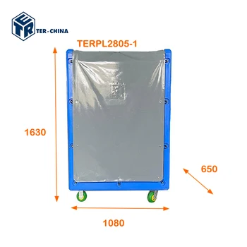 1300L Plastic Commercial Laundry Cart with Wheels Hand Carts Trolleys Cargo & Storage Equipment