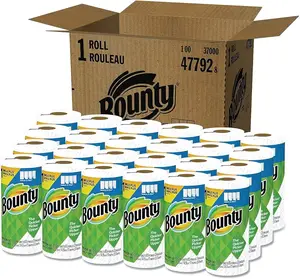 Bounty Quick-Size White Paper Towels 16 Family Rolls & 40 Regular Rolls 2-3 Ply Soft Kitchen Tissue