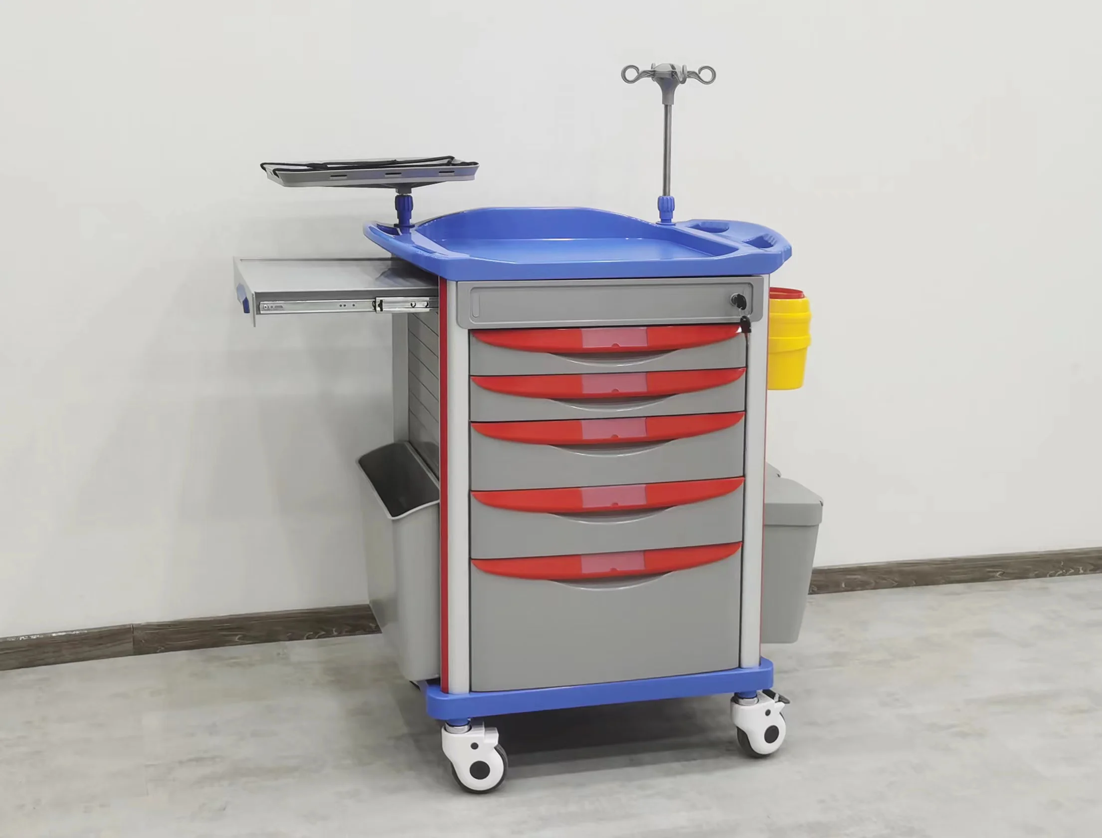 ABS аварийная тележка/мобильная медицинская тележка/тележка для лекарств