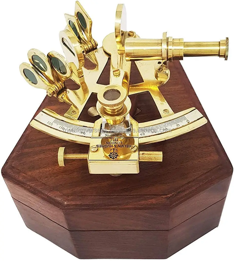 Antique Kelvin Hughes London 1917 Sextant 4 Inches Shiny Brass