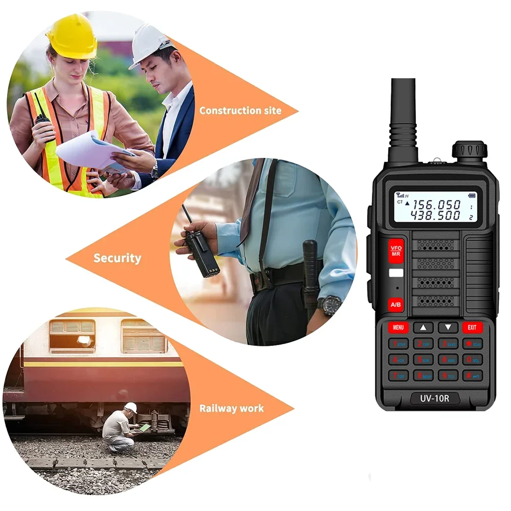 Baofeng UV-10R Dual Band Radio - 10W Hiking & Cycling Walkie
