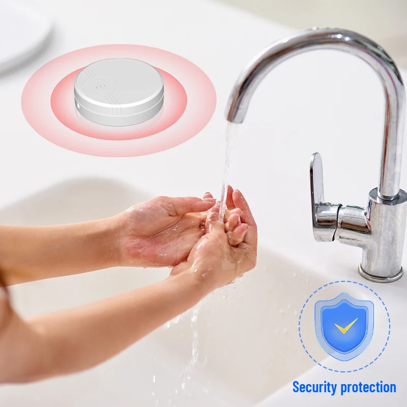 Wireless 135DB Water tank Overflow Low Battery Reminder Alarm  Funny Water Leak Detection Alarm for Home