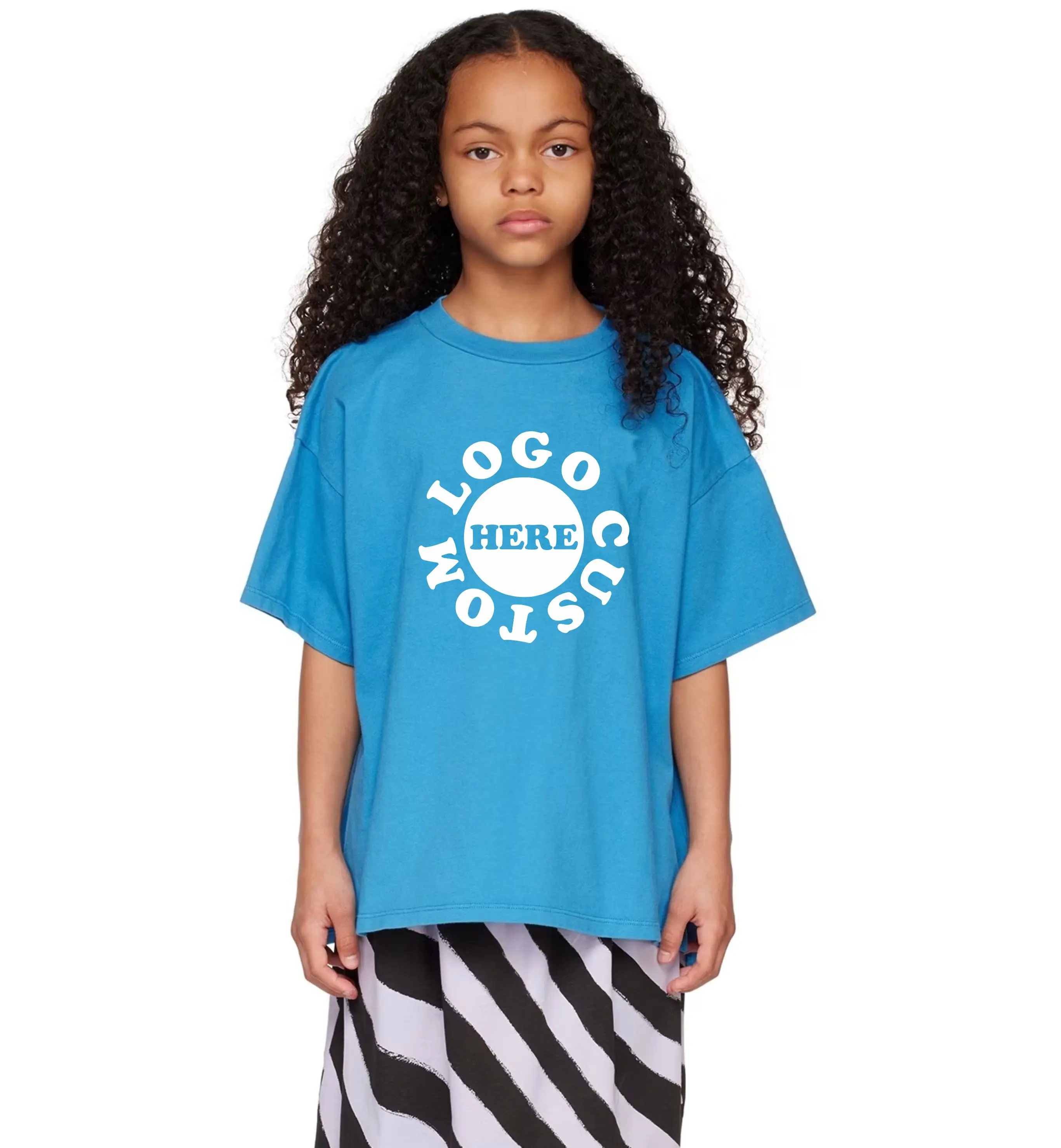 Kids Oversized t-shirt with own design running clothes cotton - Main Image