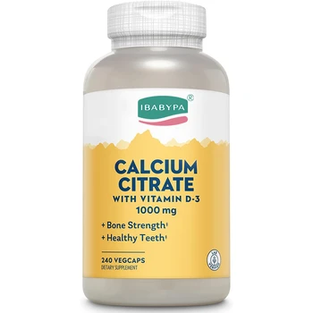 Custom personal label Calcium Citrate Vitamin D3 Capsules Healthy Bones & Teeth, Heart, Muscle & Nerve Support Calcium Capsules