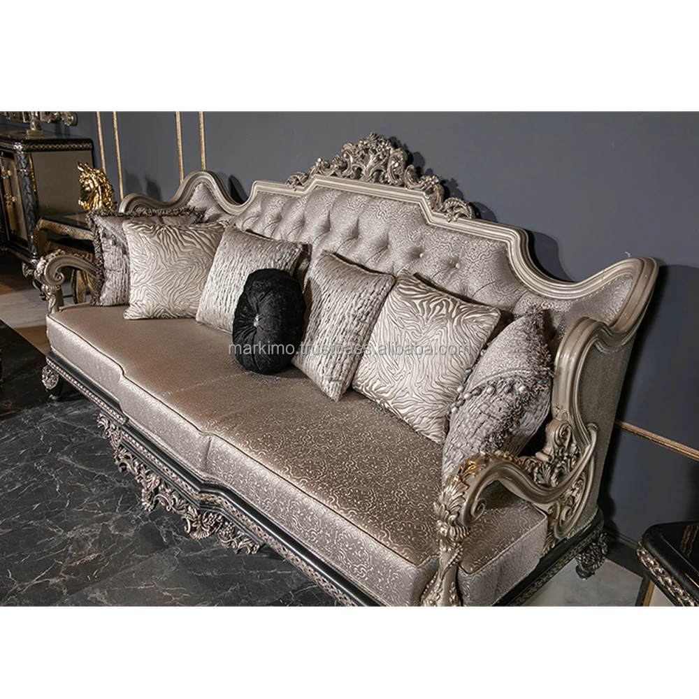 Turkish Sofa Middle East Eastern Luxury Antique Royal Luxury Sofa Set Hand Carved Living Room
