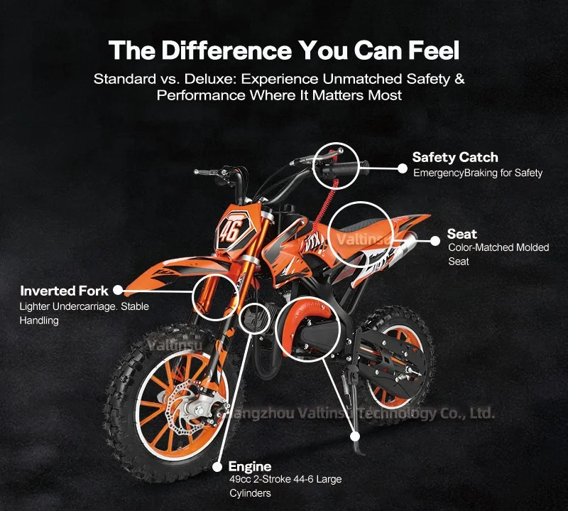 US Warehouse Customized 49CC 2 Stroke Engine Offroad All Model Dirte Bike Off-Road Small Motorcycle