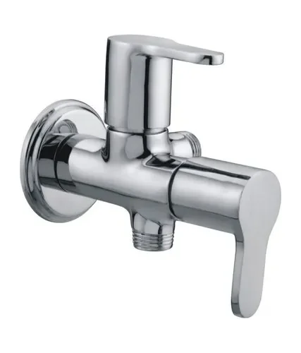 Stylish Durable Two-Way Angle Cock Unique Modern Design Stainless Steel Water Mixer Connection Basin Faucets for Washroom