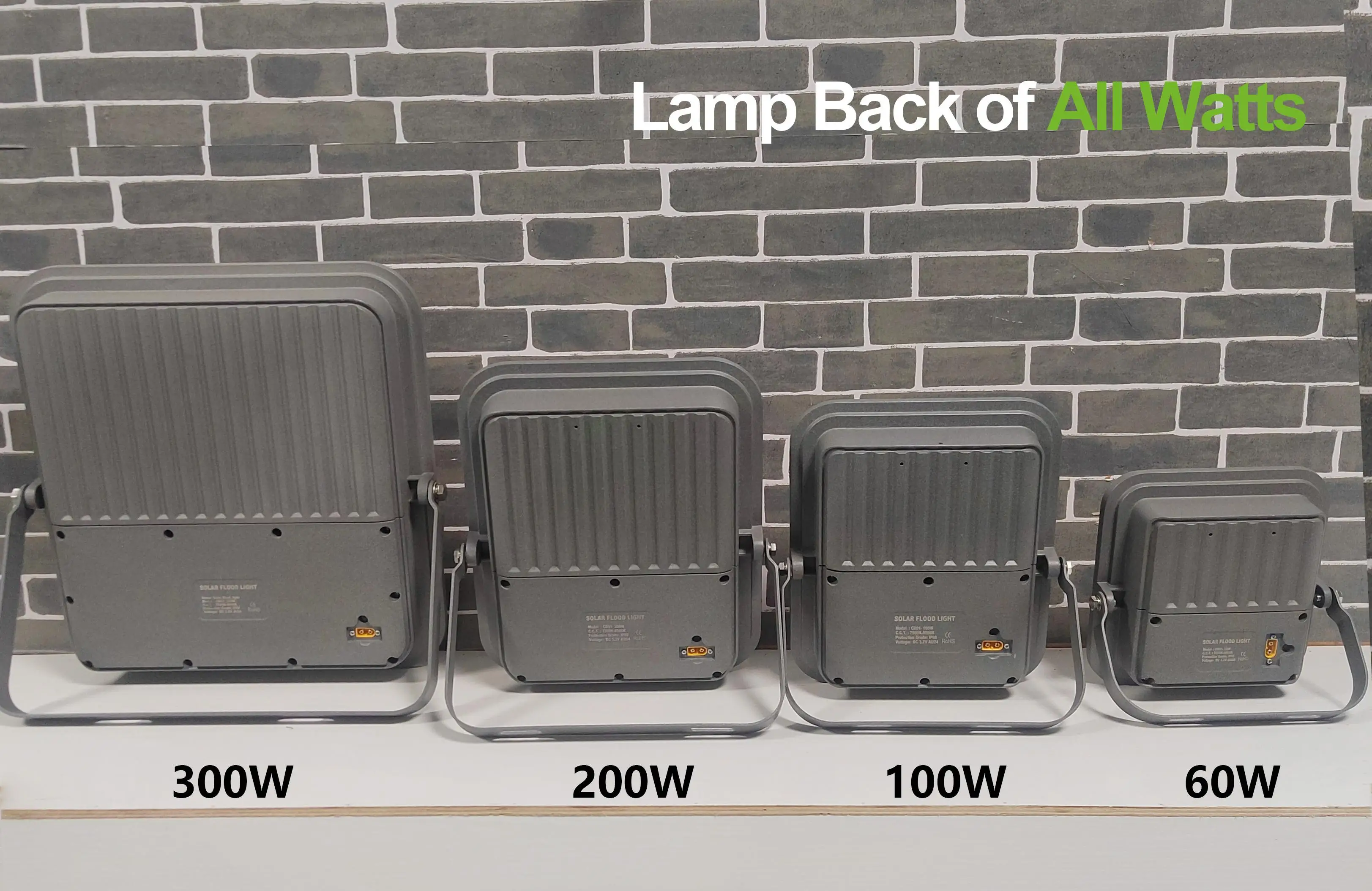 60w 100w 200w 300w LED Solar Flood Light Battery Replaceable Outdoor Waterproof