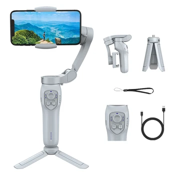 L7Cpro Hot Selling Foldable Cellphone Gimbal Stabilizer with AI Auto Face Tracking Anti-shaking VLOG Selfie Live Streaming detail image