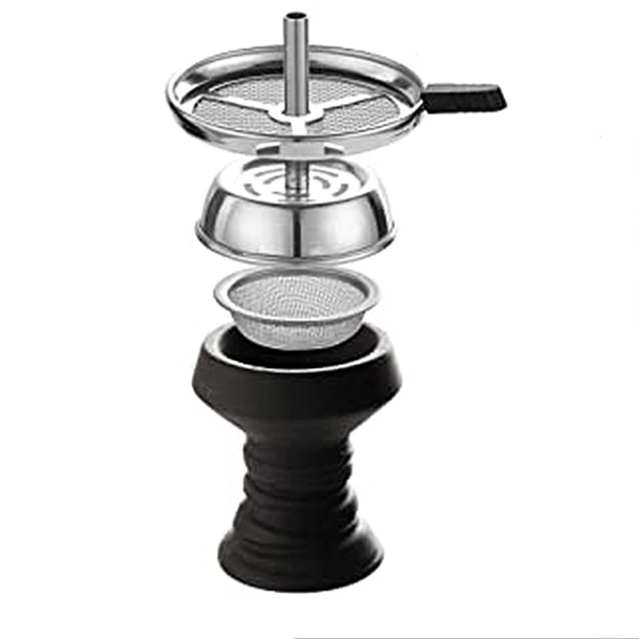Arabian Hookah 8hole Air Outlet Aluminum Alloy French Mirror Hookah
