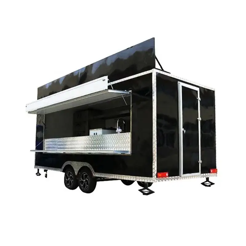 Galvanized Steel Outdoor Street Food Cart,Street Mobile Fast Food Cart