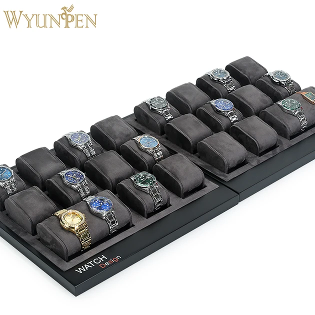 WYP Wholesale Luxury Microfiber Watch Pillow Display Jewelry Stand Watch Display Stand for Watch Shop