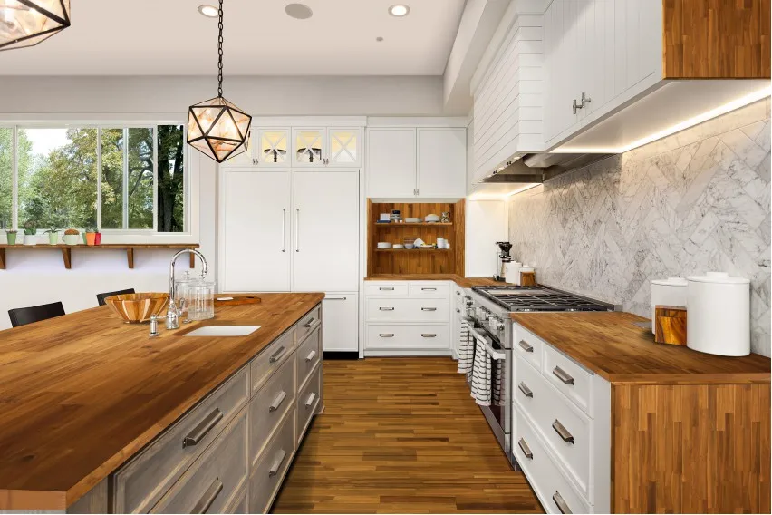 Custom Natural Acacia Wood Worktop Acacia Kitchen Worktop Panel Acacia