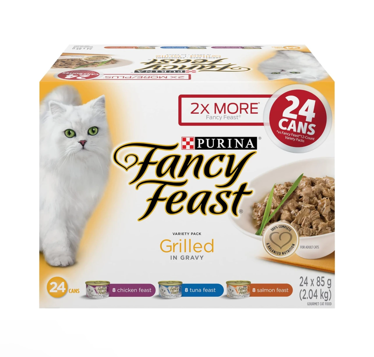 Fancy Feast Wet Cat Food,Grilled Variety Pack,Best For Adult Cats,85 G ...