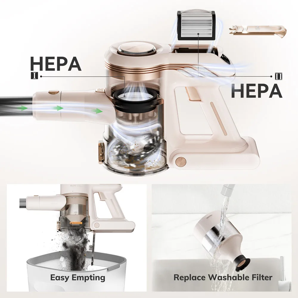 Aspirador vertical sem fios de alta performance para casa_voghion.com