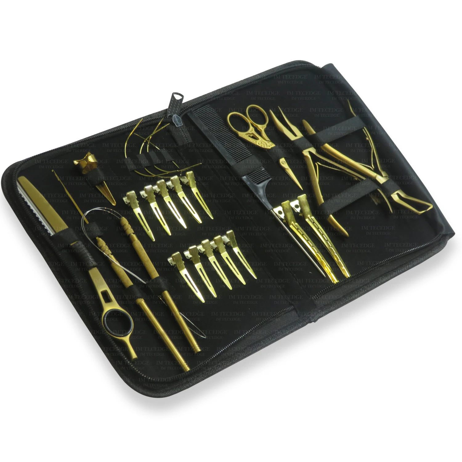 Hair Extension Applicator Tools Kit Micro Link Pliers Set Hair Parting & Styling Comb Micro Bead Hair Extension Tools 5 Pieces