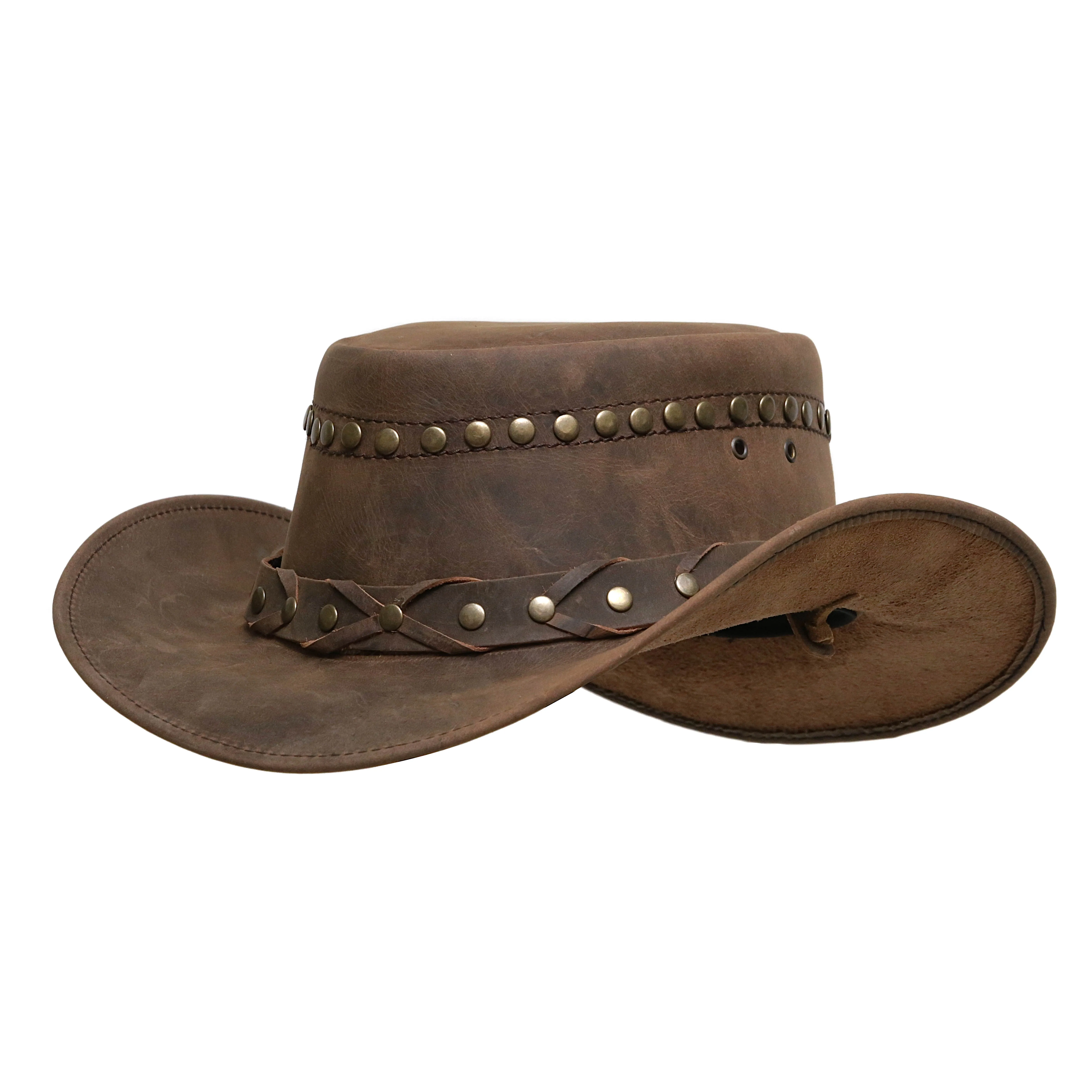 Fashionable Leather Hat Brown Color For Adults Cowboy Hats For Adults Buy Western Cowboy Hat