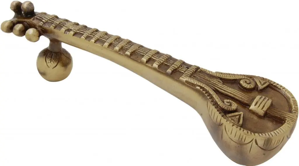 Multi-functional Door Brass Sitar Design Handle Antique Instrument Inches Style Pull Musical Set Handmade Handles Shape Pulls Ho