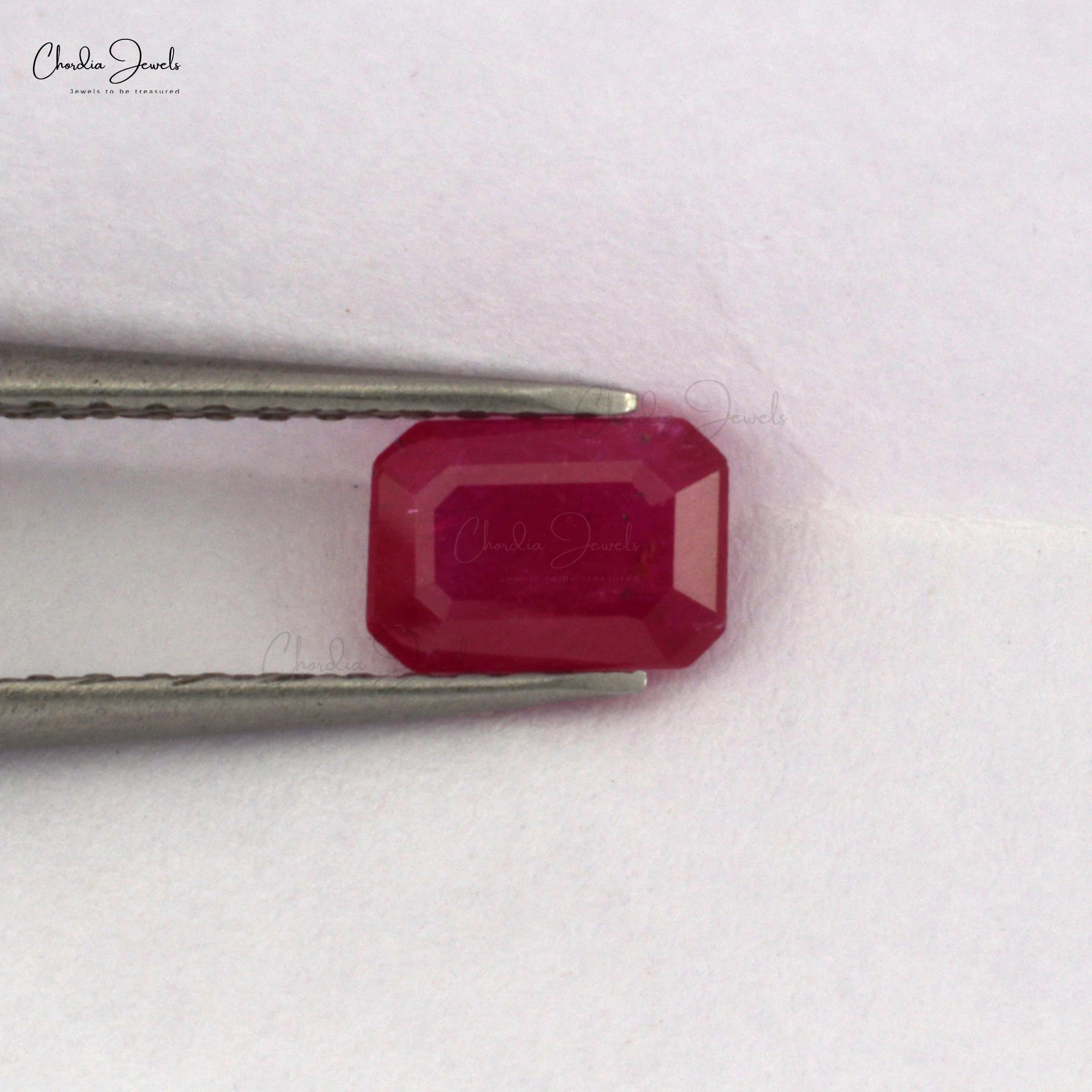 Lot of Natural Stone 0.60 Carat Large Ruby Emerald Cut Gemstone 6X4MM Octagon Shape Ruby Loose Gemstone at Discounted Price