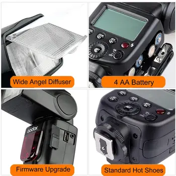 Godox TT600 Professional 2.4G Wireless Flash Speedlite Master/Slave with High-Speed Sync and Rechargeable Battery product image