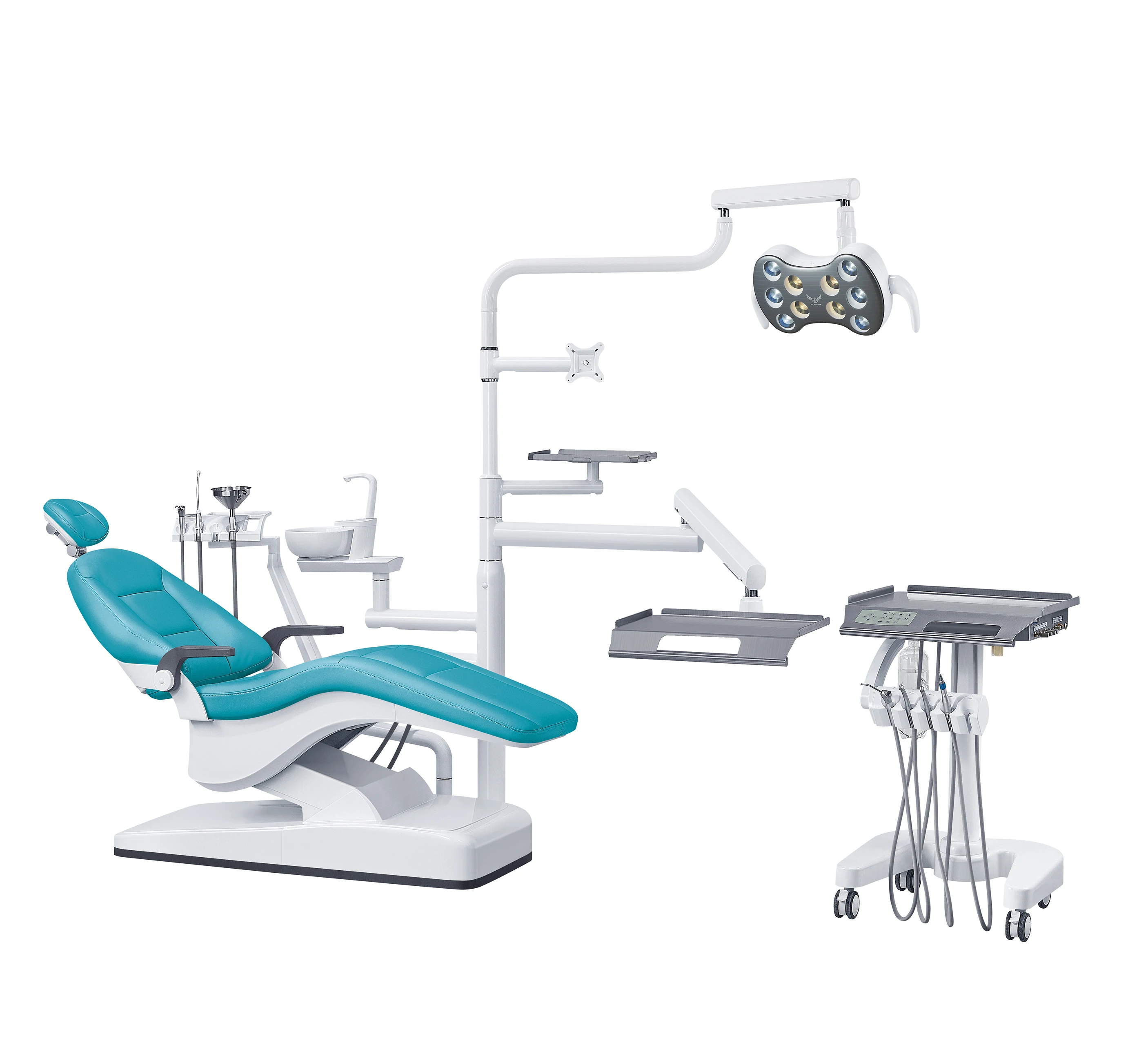 CE-Approved Dental Surgery Chair: Cast Aluminum Frame & Durable Utility Trolley