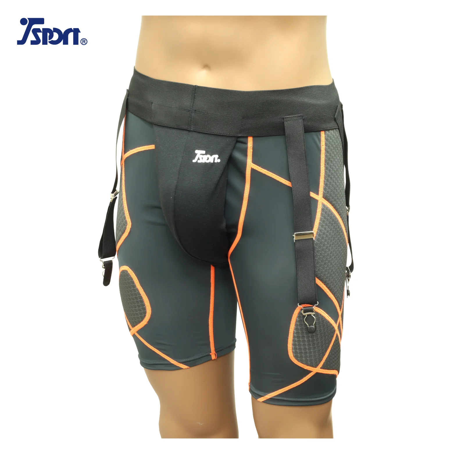 Men's Jockstrap Suspender with Cup for Hockey Sports - TSPORT