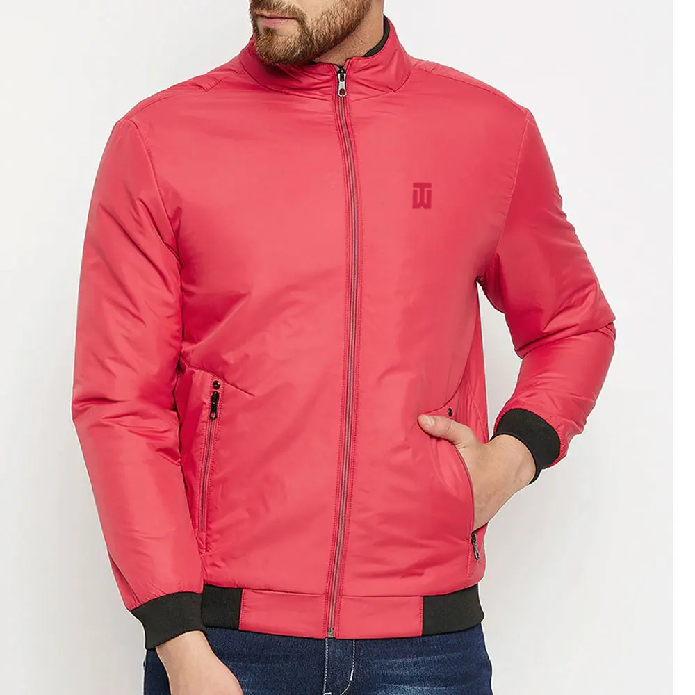 Hot Selling Men's Bomber Jacket for Winter Casual Style with Turn-Down  Collar Zipper Closure Solid Color Plus Size Plain Dyed