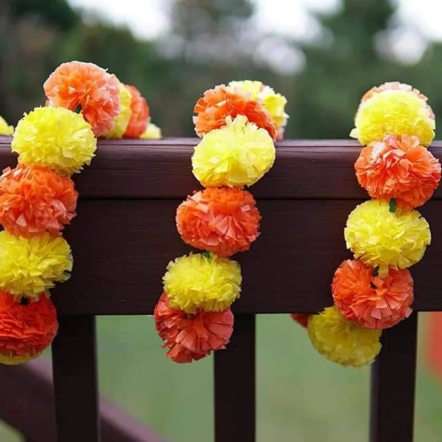 Artificial Flower Hanging Garland String Toran for Wedding Engagement Outdoor Office Stage Diwali Wall Hanging Flower Decor