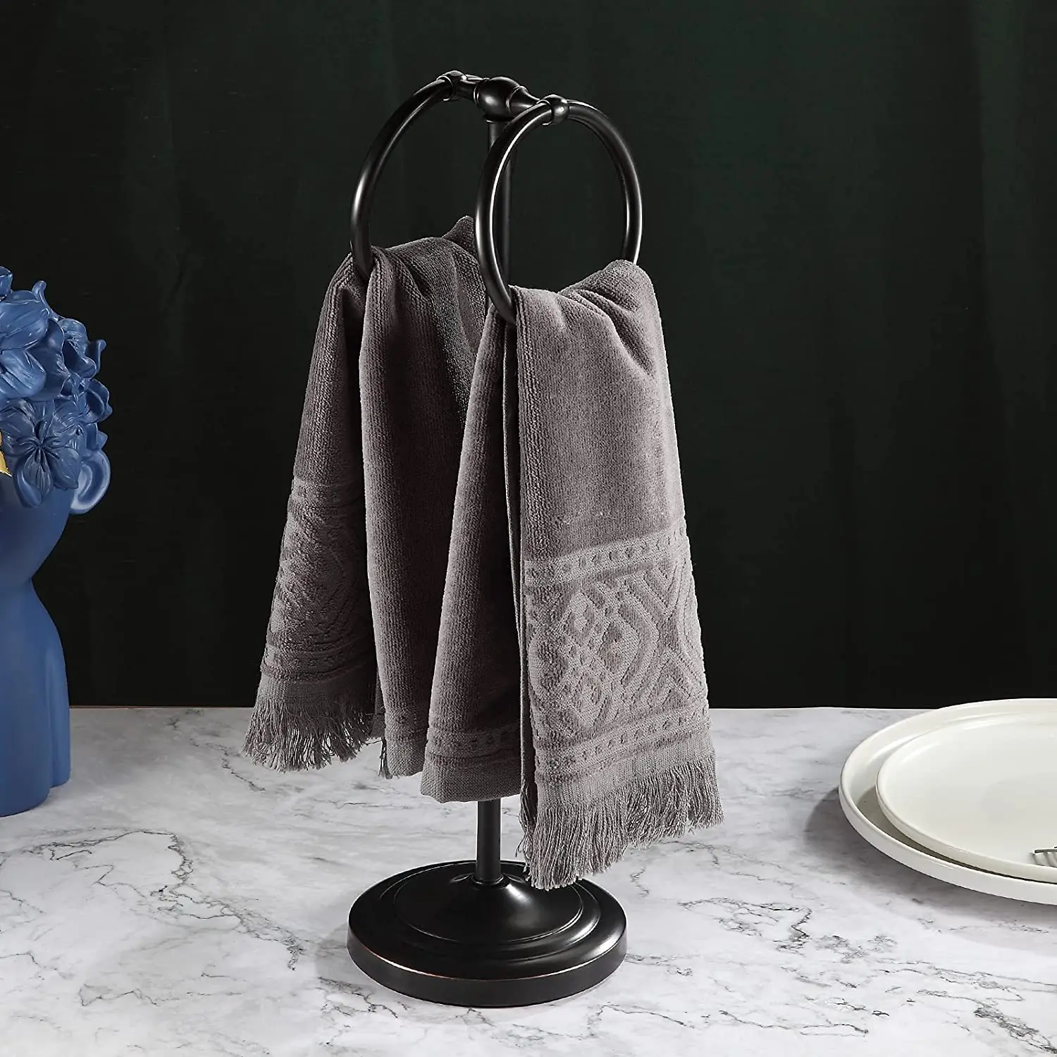 Hotel Bathroom Fingertip Towel Holder Stand Hand Towel Ring For Vanity Countertops Buy Hand