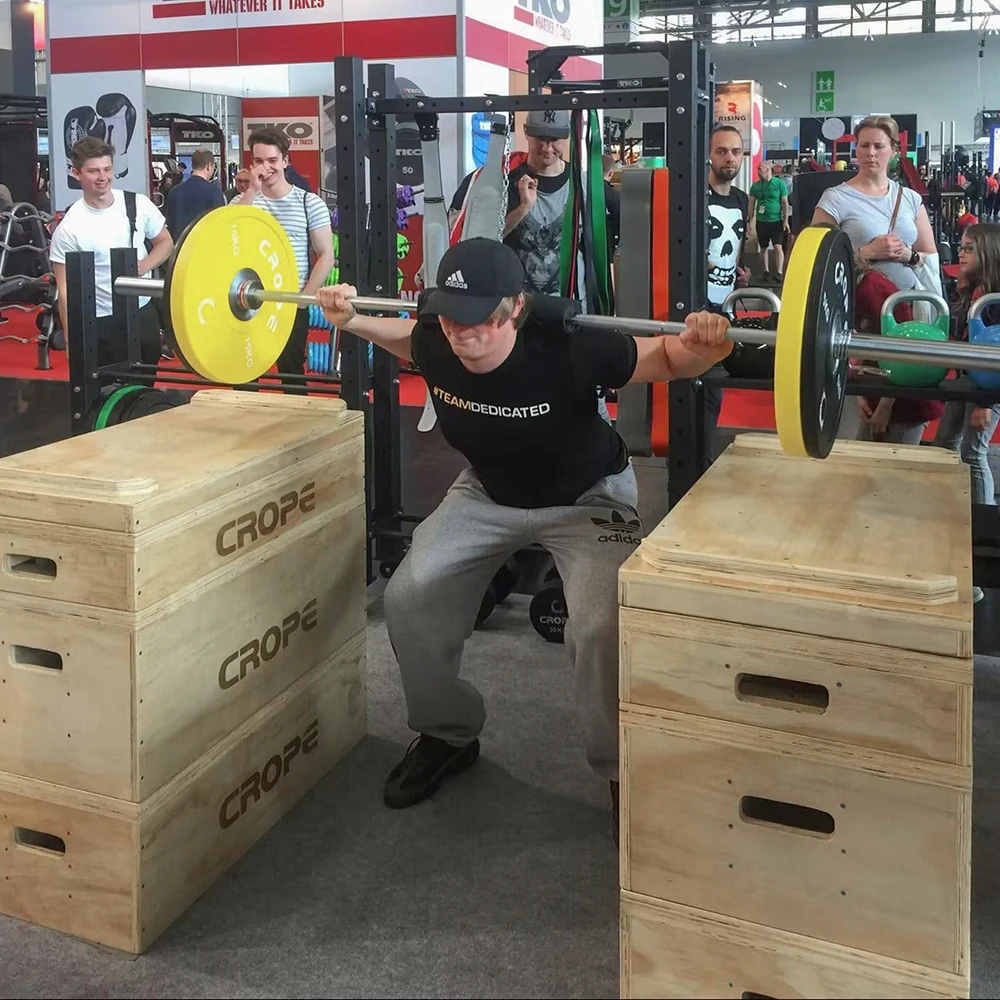 Smartfit Weightlifting Platform Wooden Stackable Jerk Blocks Boxes