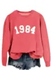 Red sweatshirt (white font)