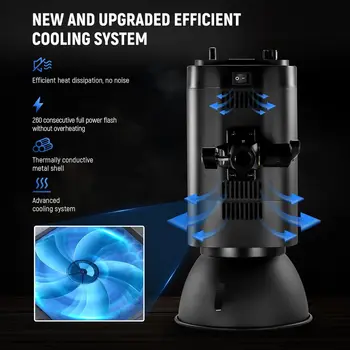NEEWER 800Ws Studio Moonlight Flash Light Kit: 2 Pack S101-400W PRO 5600K Strobe Lights with 2.4G Trigger/150W Modeling Lamps product image