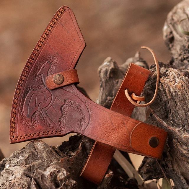 Top Quality Axe Manufacturer Carbon Steel Axe Camping With Wood Handle With Leather Sheath Buy