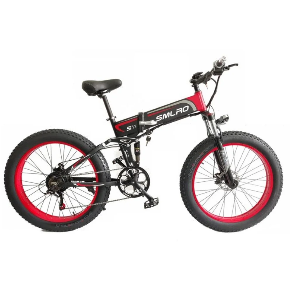SMLRO S11 Full Suspension Folding Mountain Snow Bike  350W 500W 700W 1000W
