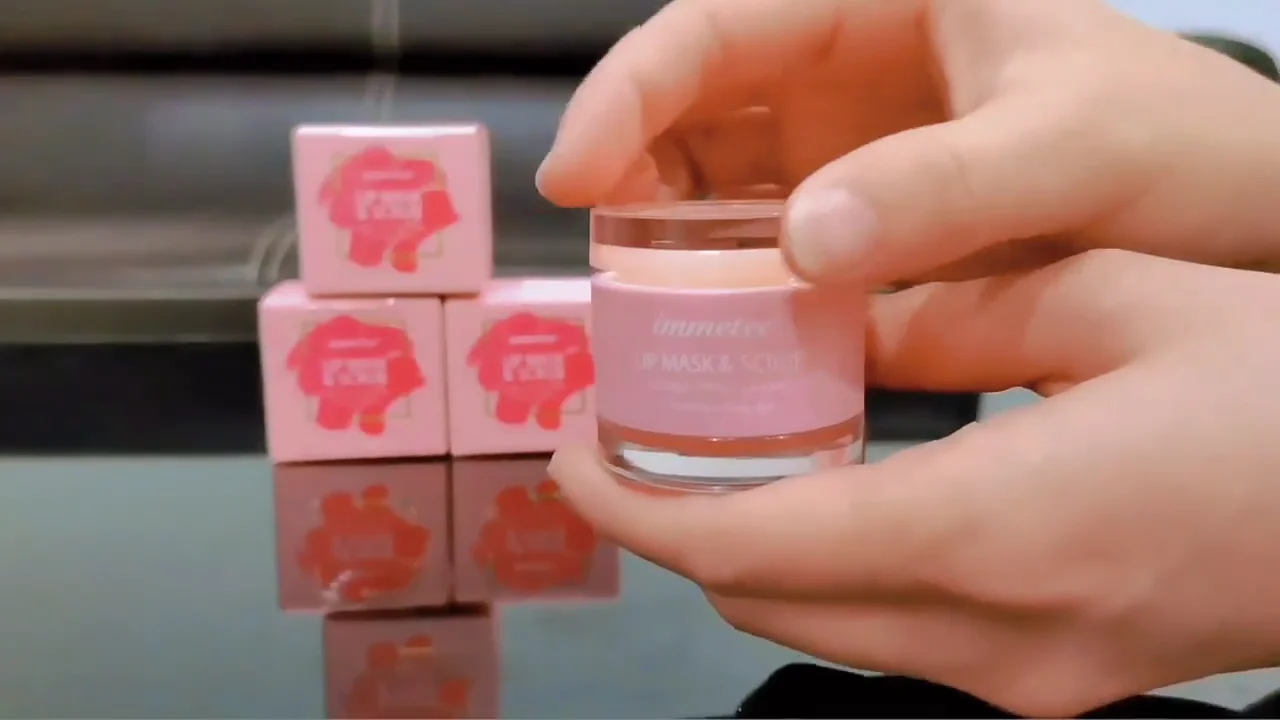 Immetee Organic Lip Balm Mask Vitamin E Lip Mask With Spoon Strawberry