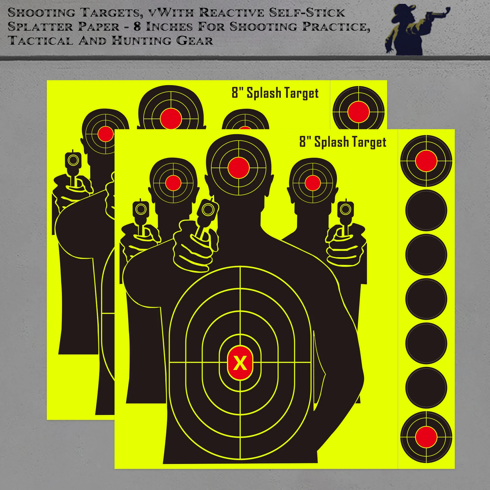Human hostage shooting target - personal practice target - terrorist splash shooting target