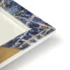 White, blue and gold