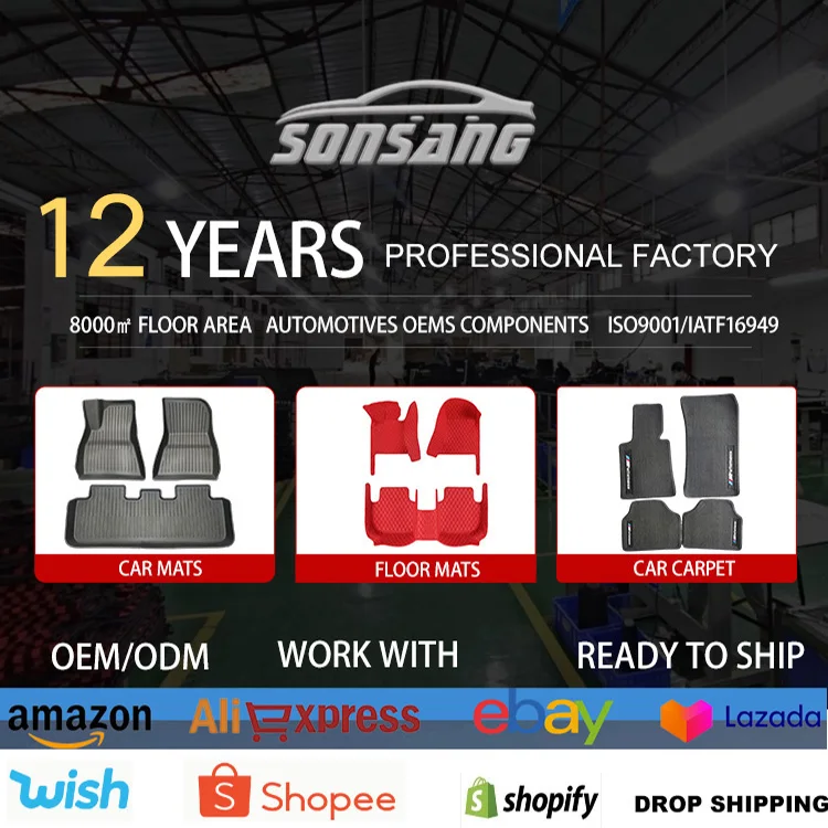 2025 резиновый автомобильный коврик SONSANG по лучшей цене разноцветный мощный горячий прессованный 5D