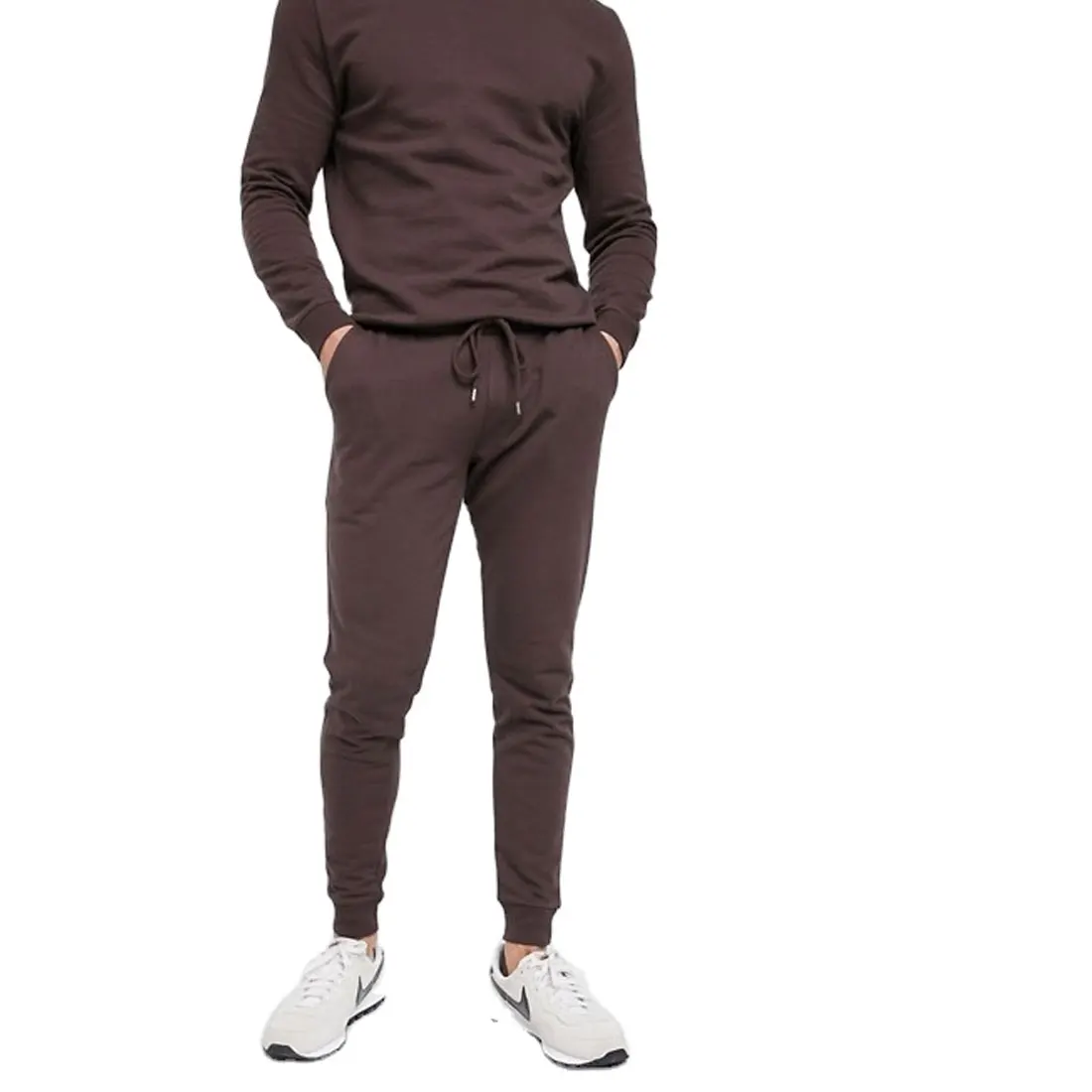 Men's Fleece Jacket And Joggers Pants Sweat Track Suit Plain Sweat
