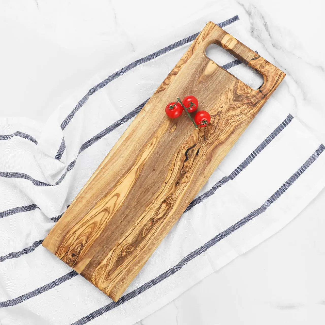 Wood Chopping Board Handmade From Olive Wood / Rectangular Wooden